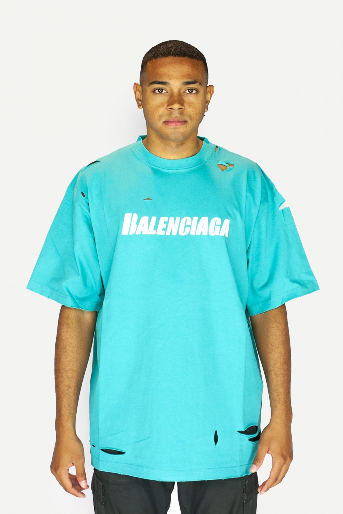 balenciaga destroyed shirt